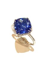 Ringe Sommer Dame Anello Con Pietra in Weißgold Tanzanite 3.37 Ct ANELLO TAN 3.37 DIA 0.20 G/SI1 - ANELLO TAN 3.37 DIA 0.20 G/SI1